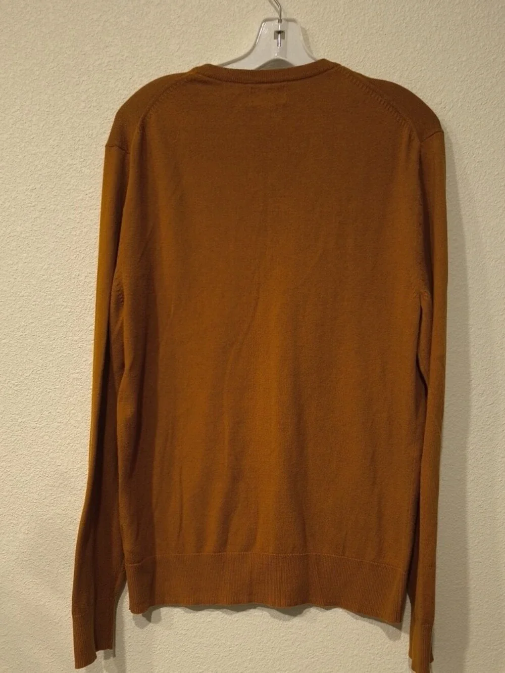 Gant Men's V-Neck Sweater in Mustard